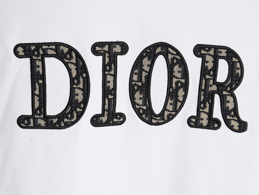 Dior presbyopia embroidered letter short sleeves
