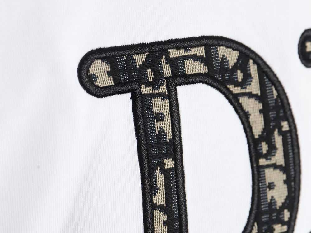 Dior presbyopia embroidered letter short sleeves