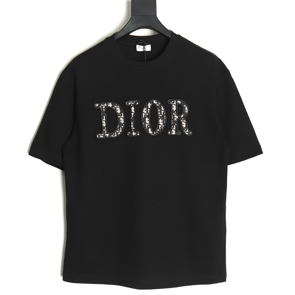 Dior presbyopia embroidered letter short sleeves TSK1