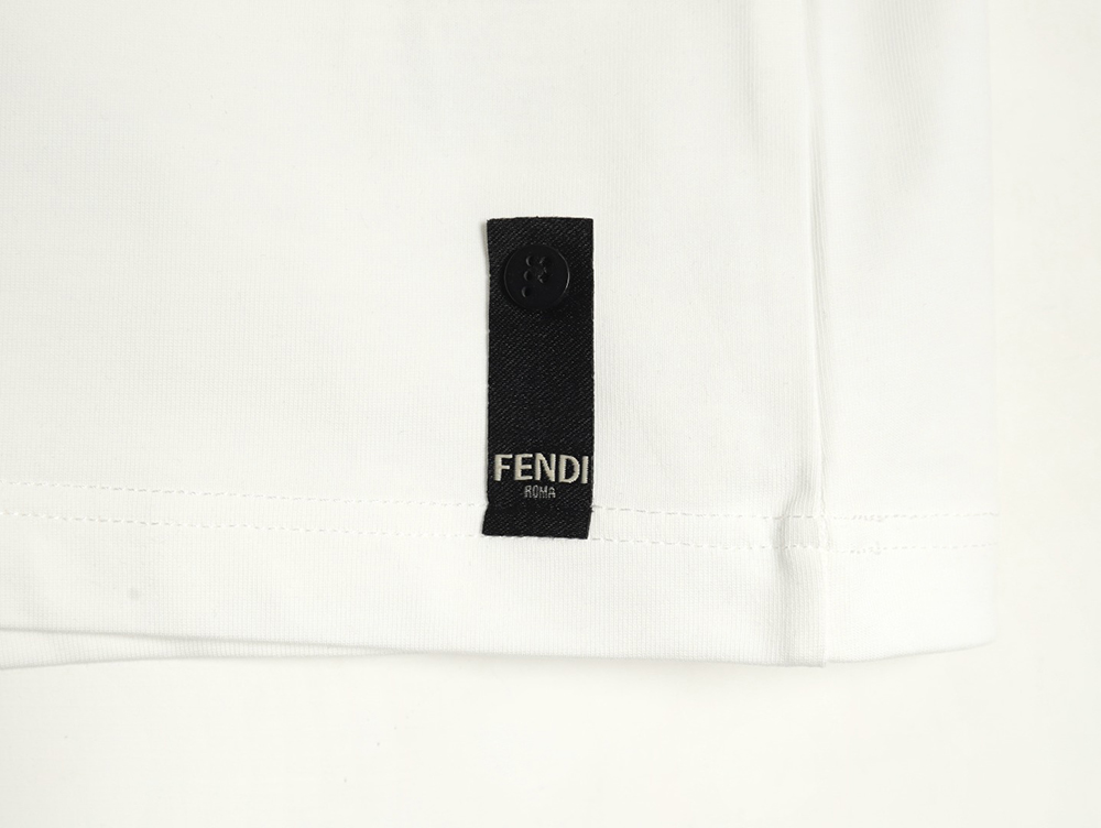 Fendi pizza graphic embroidered short-sleeved T-shirt