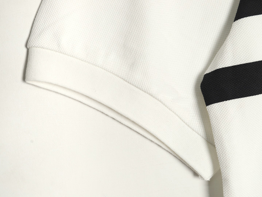 Gucci striped printed lettering short-sleeved polo shirt