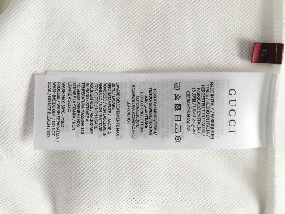 Gucci striped printed lettering short-sleeved polo shirt