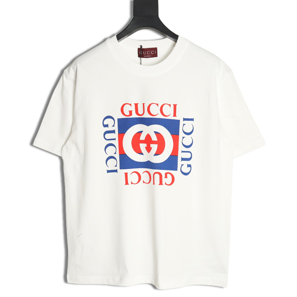 Gucci Square Letter Print Short Sleeve T-Shirt