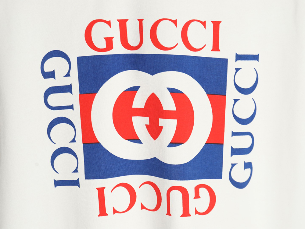 Gucci Square Letter Print Short Sleeve T-Shirt