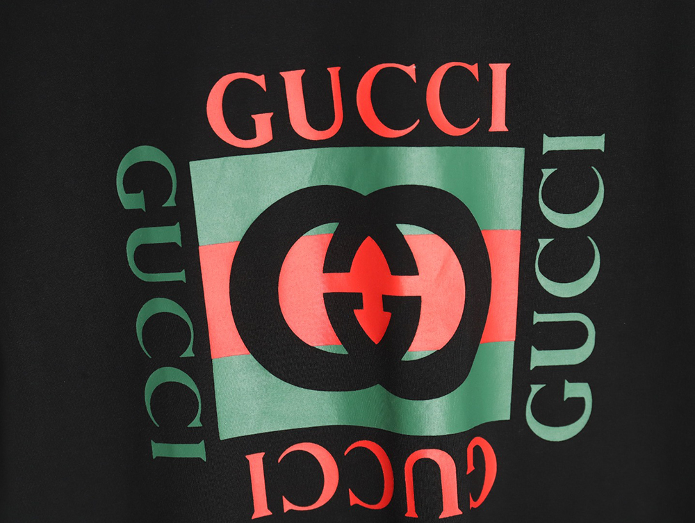 Gucci Square Letter Print Short Sleeve T-Shirt TSK1