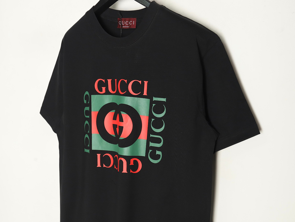 Gucci Square Letter Print Short Sleeve T-Shirt TSK1