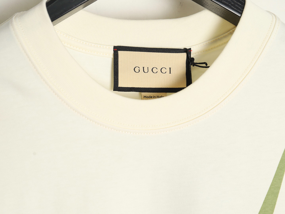 Gucci Avocado Lightning Print Short Sleeve T-shirt