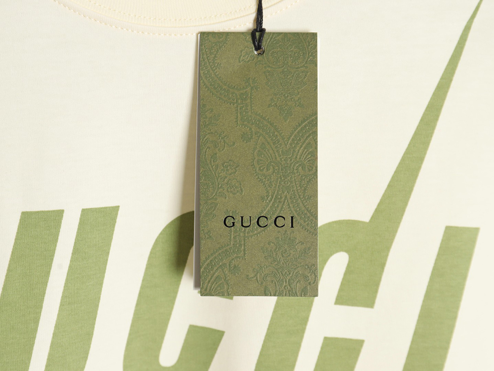 Gucci Avocado Lightning Print Short Sleeve T-shirt