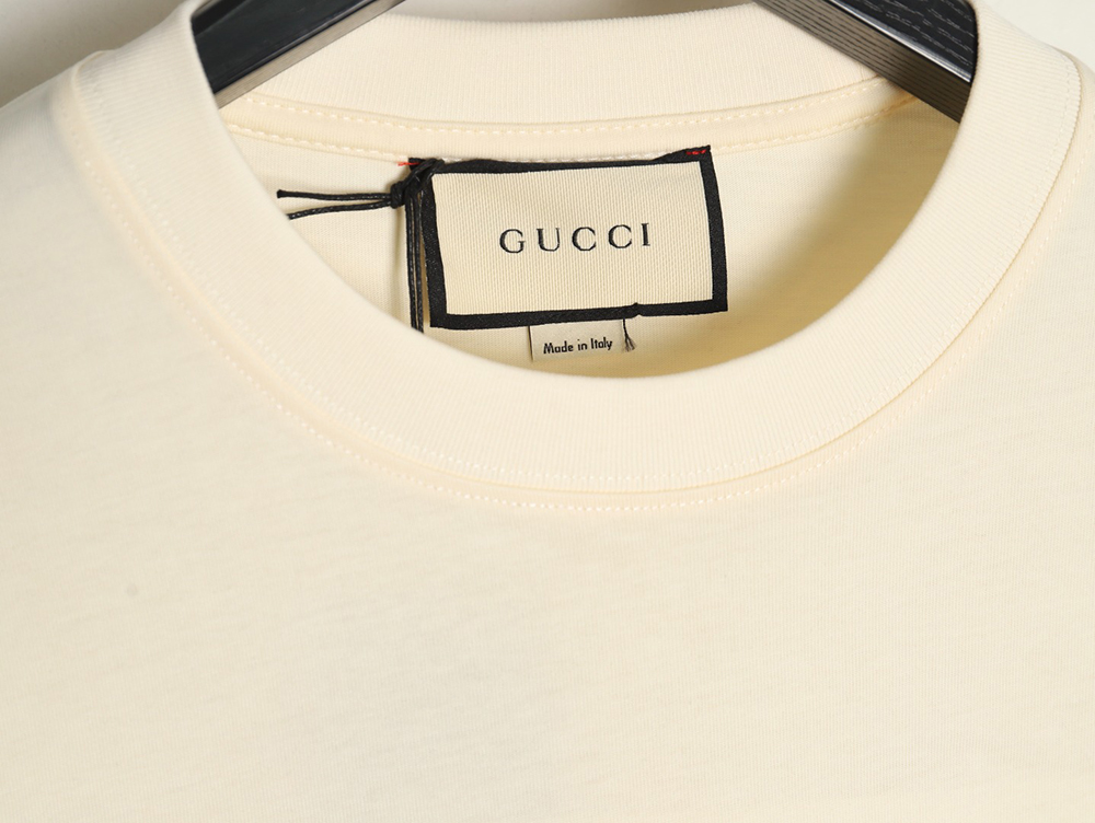 Gucci belt logo embroidered short-sleeved T-shirt