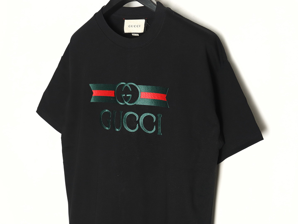 Gucci belt logo embroidered short-sleeved T-shirt TSK1