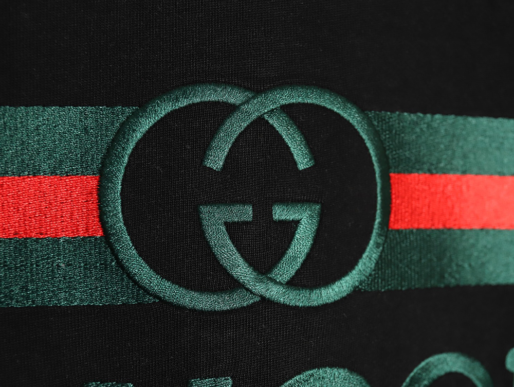 Gucci belt logo embroidered short-sleeved T-shirt TSK1