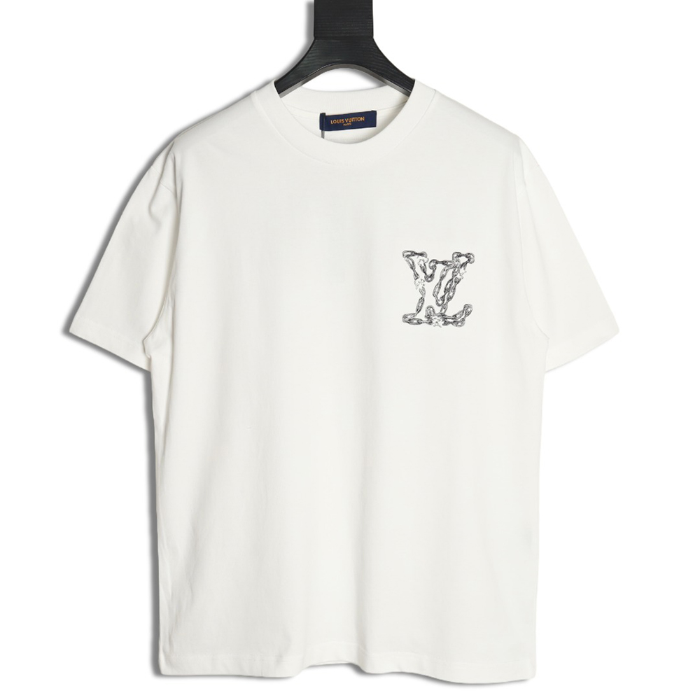 Louis Vuitton Cursive Chain Embroidered T-shirt