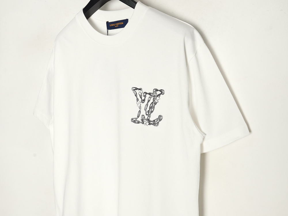 Louis Vuitton Cursive Chain Embroidered T-shirt