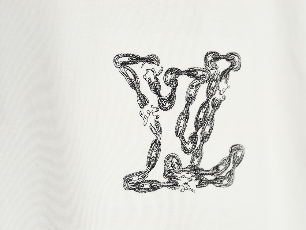 Louis Vuitton Cursive Chain Embroidered T-shirt