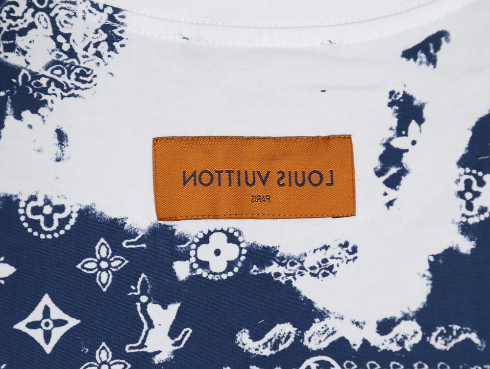 Louis Vuitton cashew flower presbyopic tie-dye short-sleeved T-shirt
