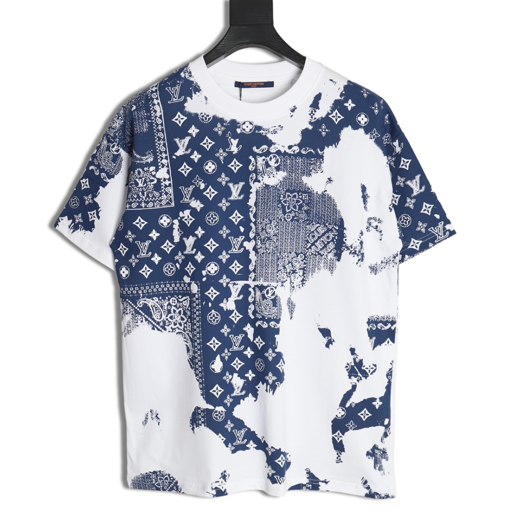 Louis Vuitton cashew flower presbyopic tie-dye short-sleeved T-shirt