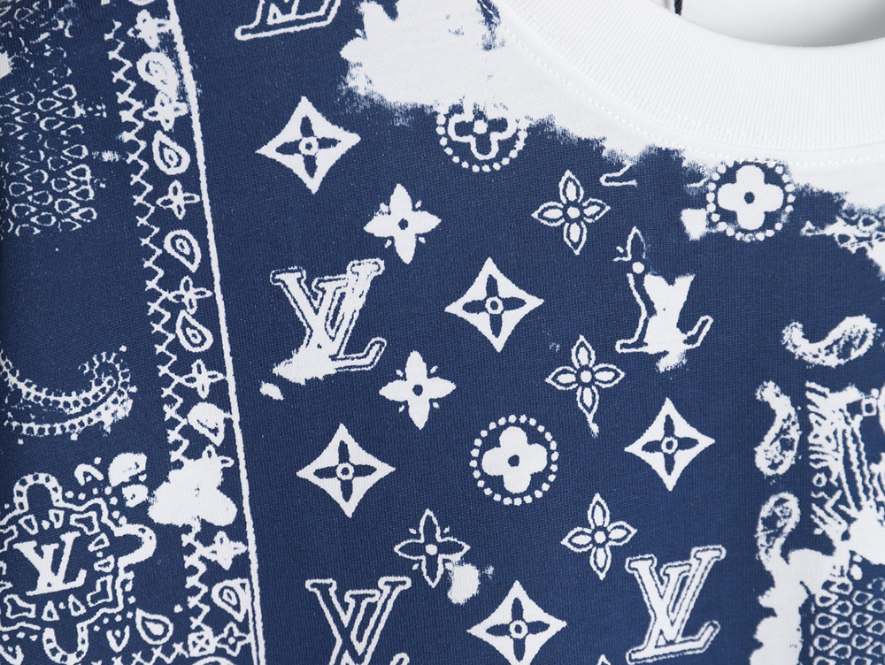 Louis Vuitton cashew flower presbyopic tie-dye short-sleeved T-shirt