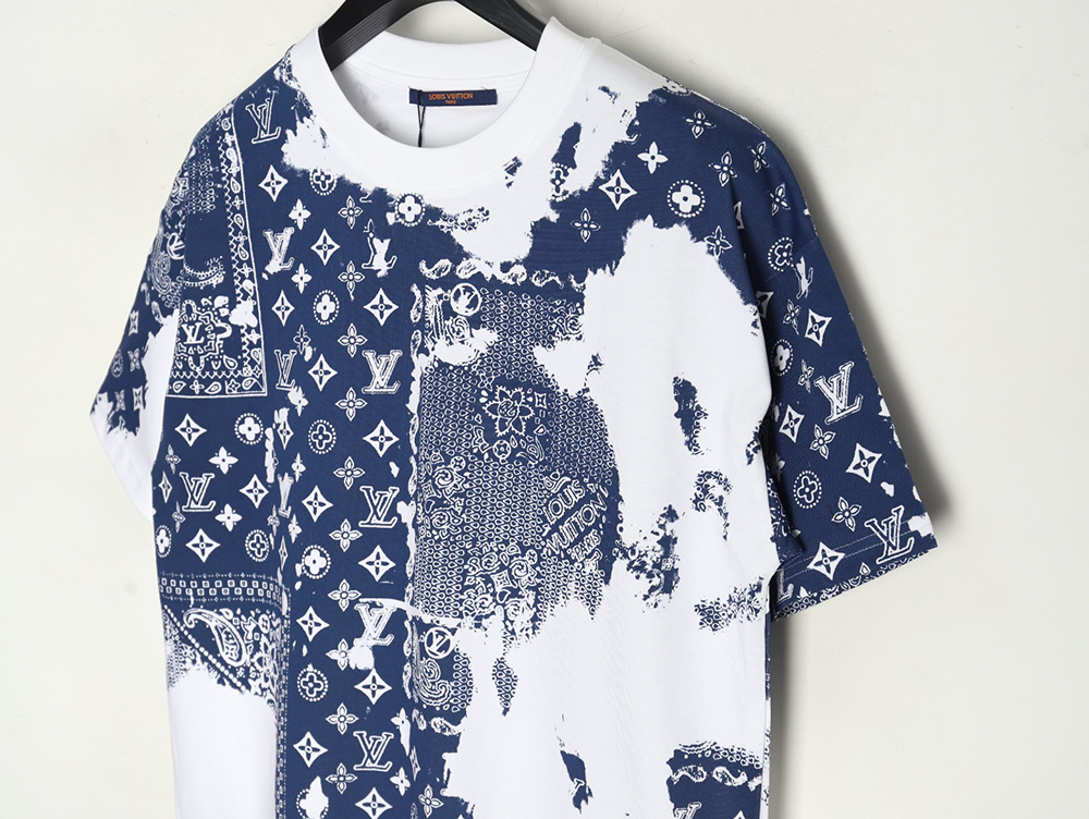Louis Vuitton cashew flower presbyopic tie-dye short-sleeved T-shirt
