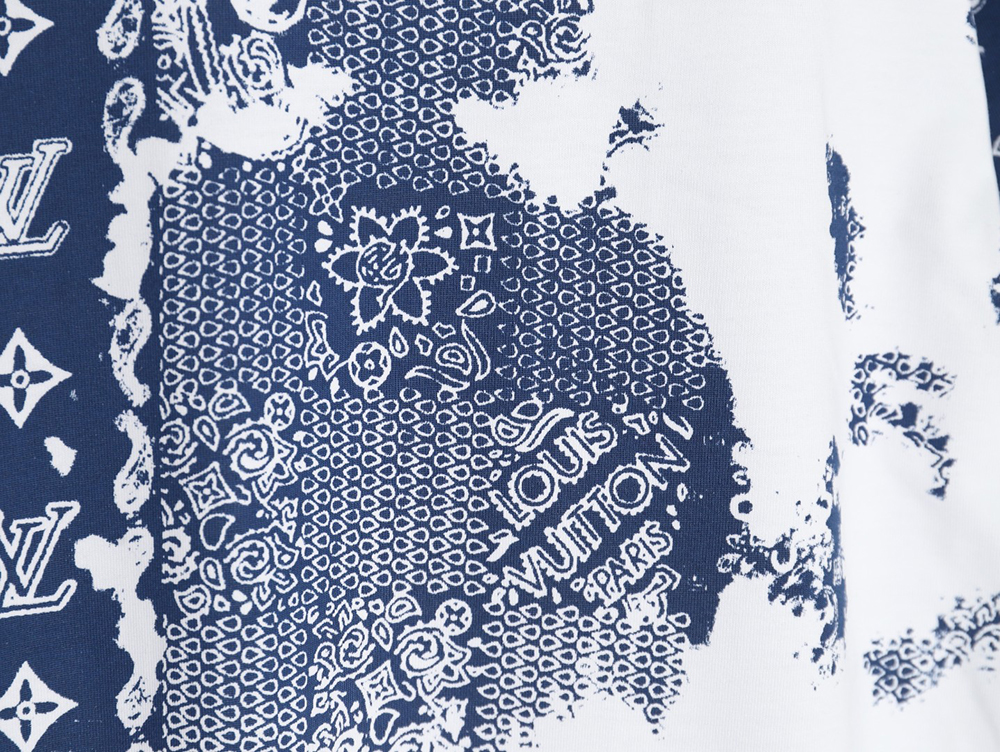 Louis Vuitton cashew flower presbyopic tie-dye short-sleeved T-shirt