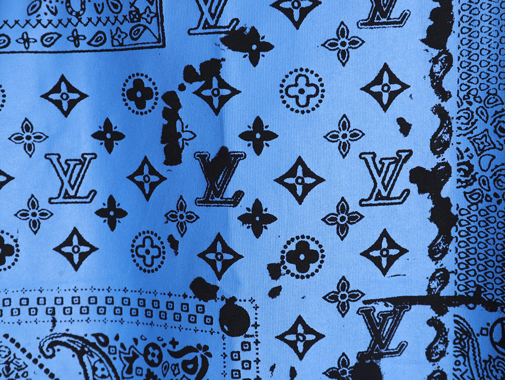 Louis Vuitton cashew flower presbyopic tie-dye short-sleeved T-shirt TSK1