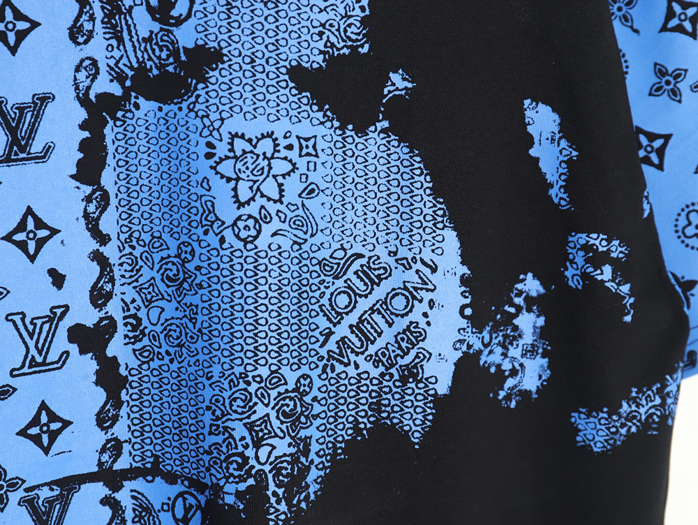 Louis Vuitton cashew flower presbyopic tie-dye short-sleeved T-shirt TSK1