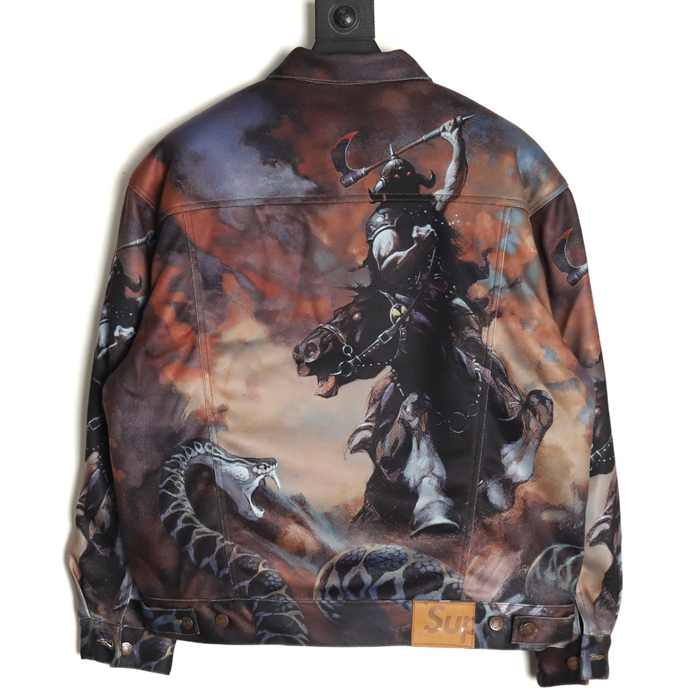 Supreme & Frank Frazetta denim thick jacket