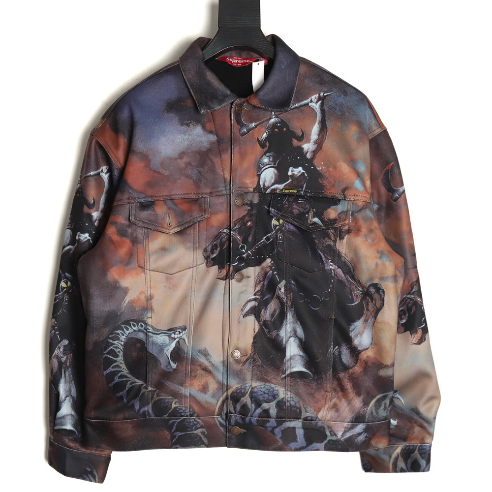 Supreme & Frank Frazetta denim thick jacket