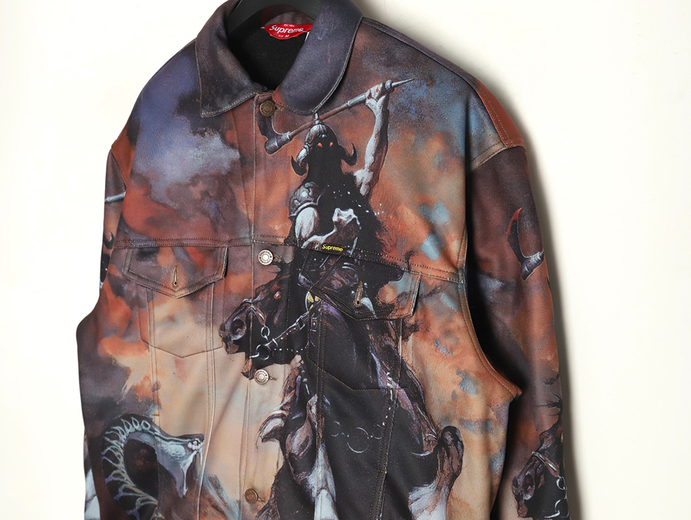 Supreme & Frank Frazetta denim thick jacket