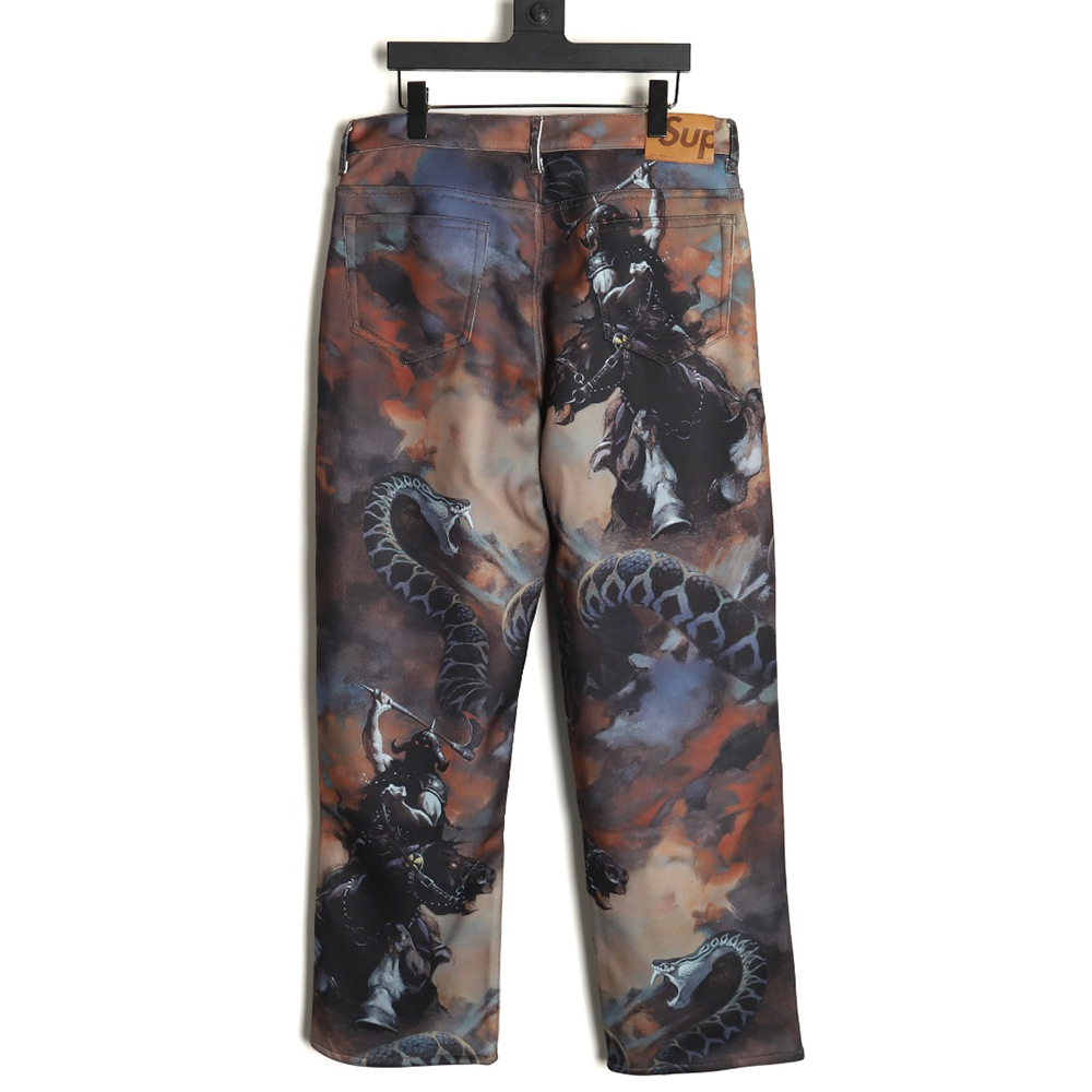 Supreme & Frank Frazetta Denim Printed Track Pants