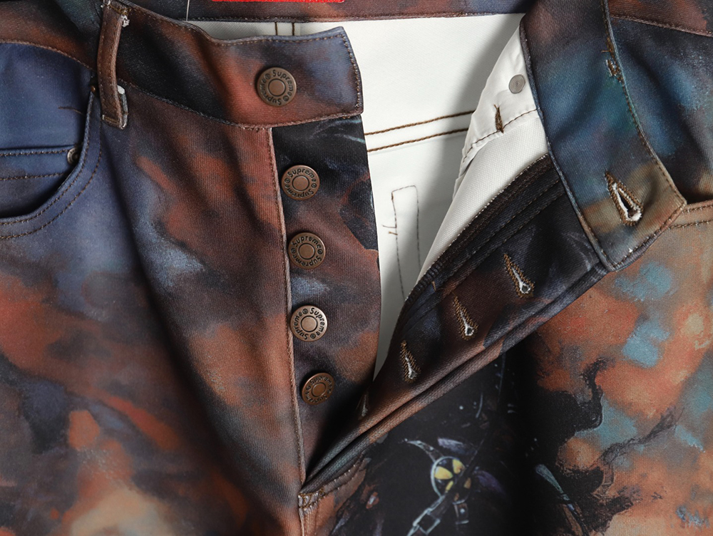 Supreme & Frank Frazetta Denim Printed Track Pants