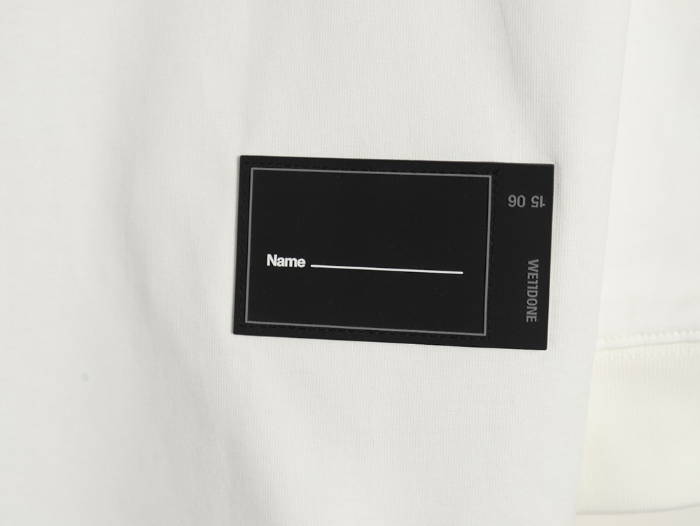 We11 Done Logo Printed Stitching Contrast Color Long Sleeve T-shirt