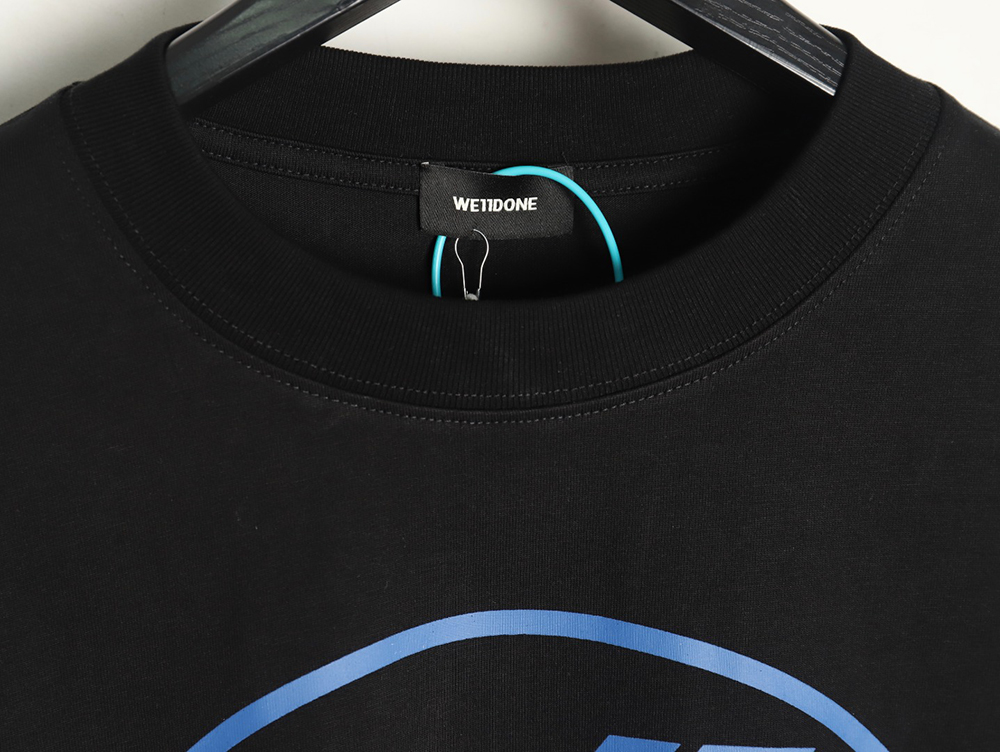 We11 Done Logo Printed Stitching Contrast Color Long Sleeve T-shirt TSK1