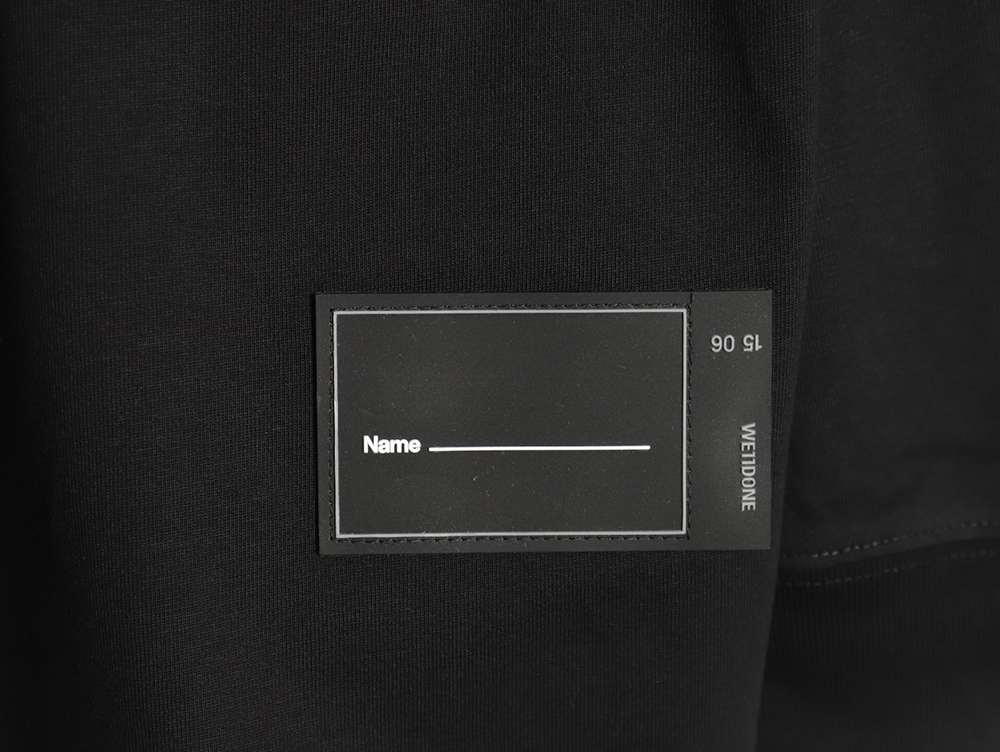 We11 Done Logo Printed Stitching Contrast Color Long Sleeve T-shirt TSK1