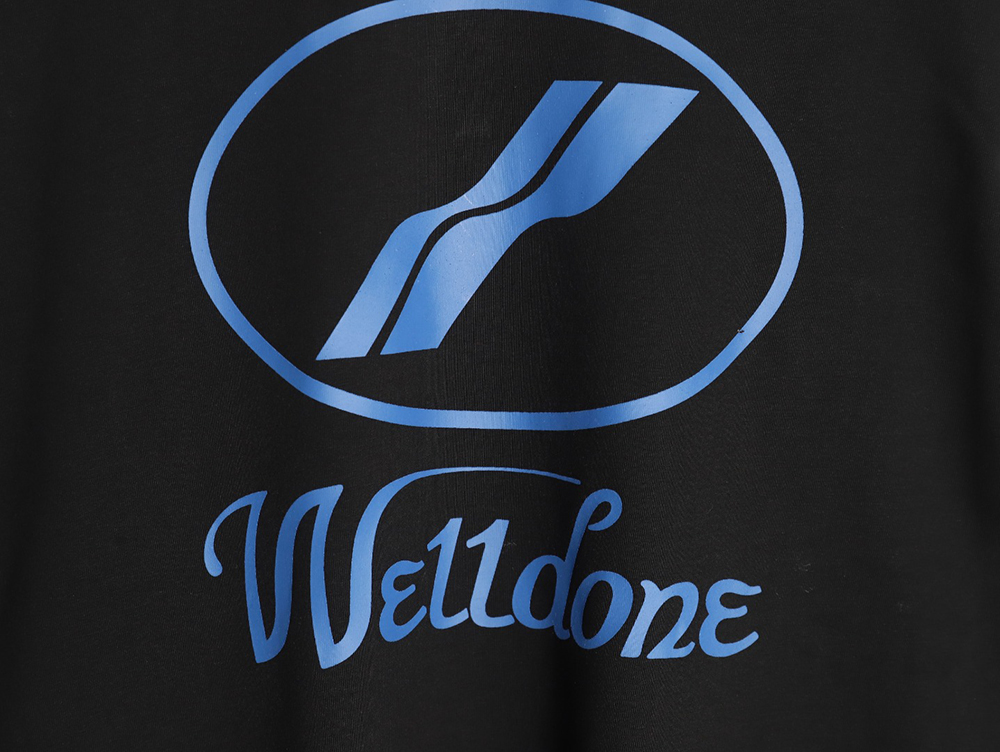 We11 Done Logo Printed Stitching Contrast Color Long Sleeve T-shirt TSK1