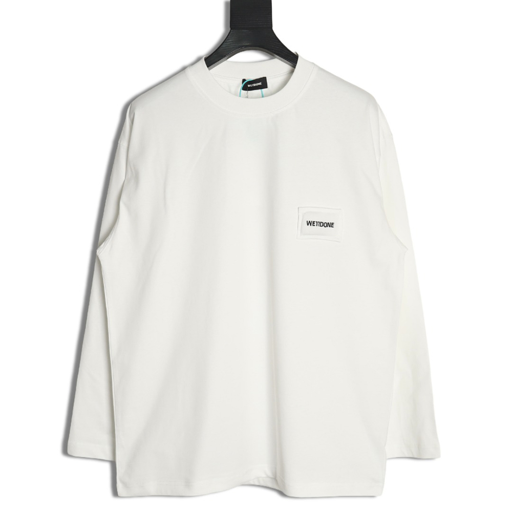 We11 Done Logo Embroidered Simple Long Sleeve T-Shirt