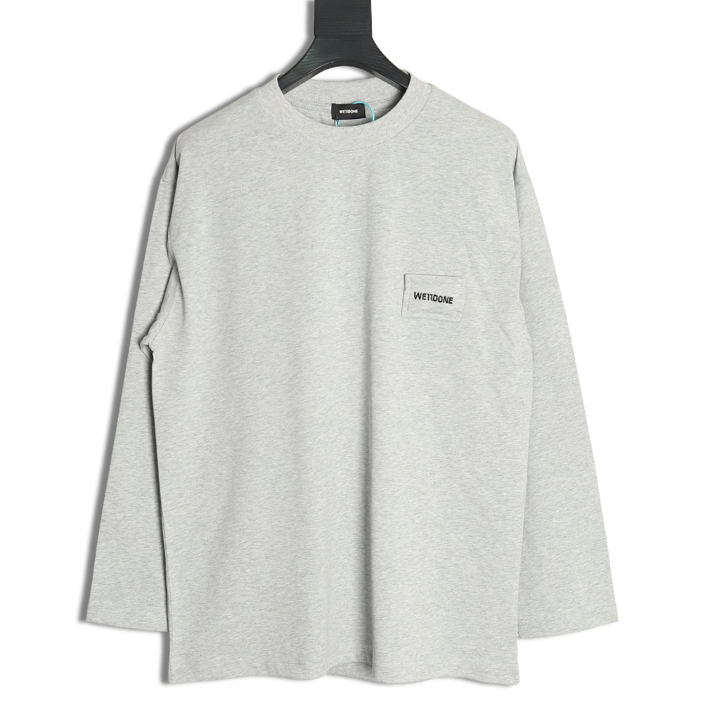 We11 Done Logo Embroidered Simple Long Sleeve T-Shirt TSK1
