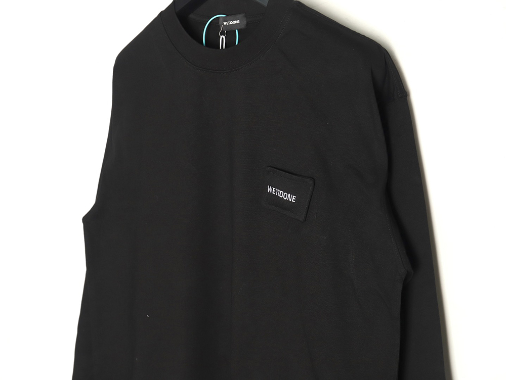 We11 Done Logo Embroidered Simple Long Sleeve T-Shirt TSK2