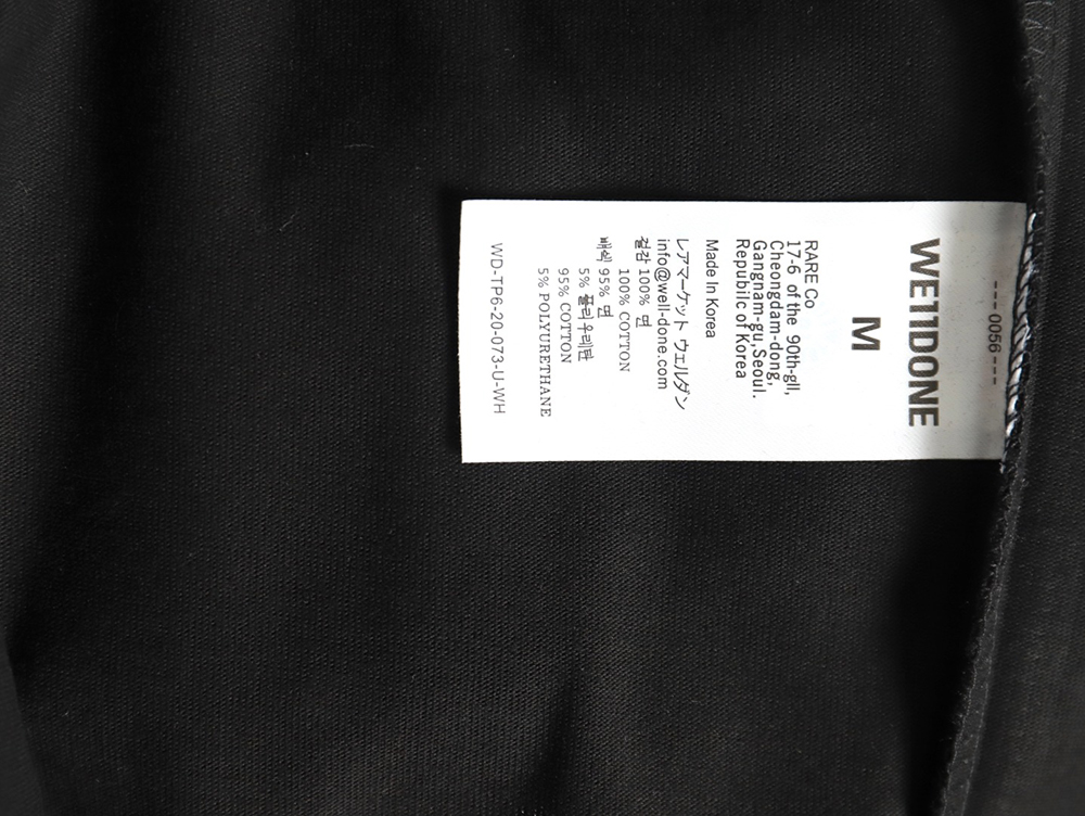We11 Done Logo Embroidered Simple Long Sleeve T-Shirt TSK2