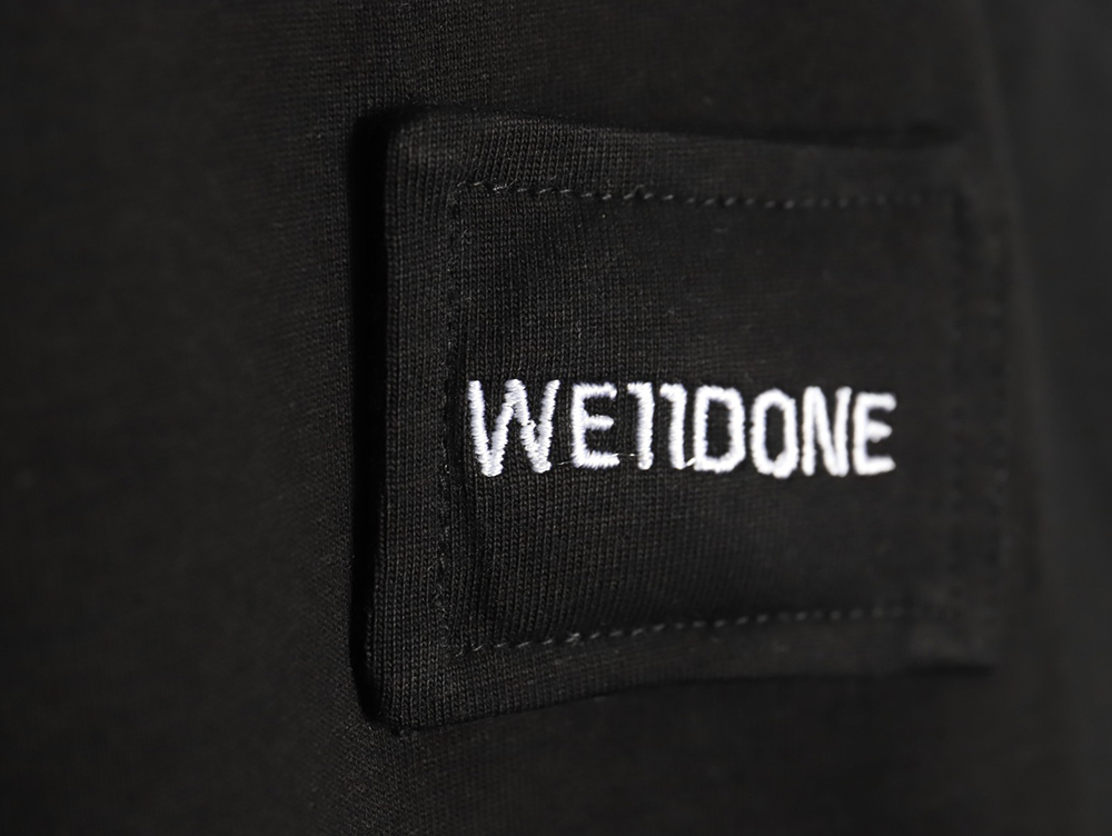 We11 Done Logo Embroidered Simple Long Sleeve T-Shirt TSK2