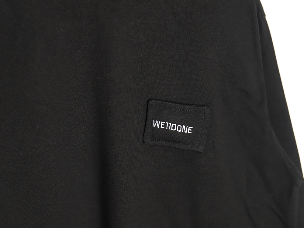 We11 Done Logo Embroidered Simple Long Sleeve T-Shirt TSK2