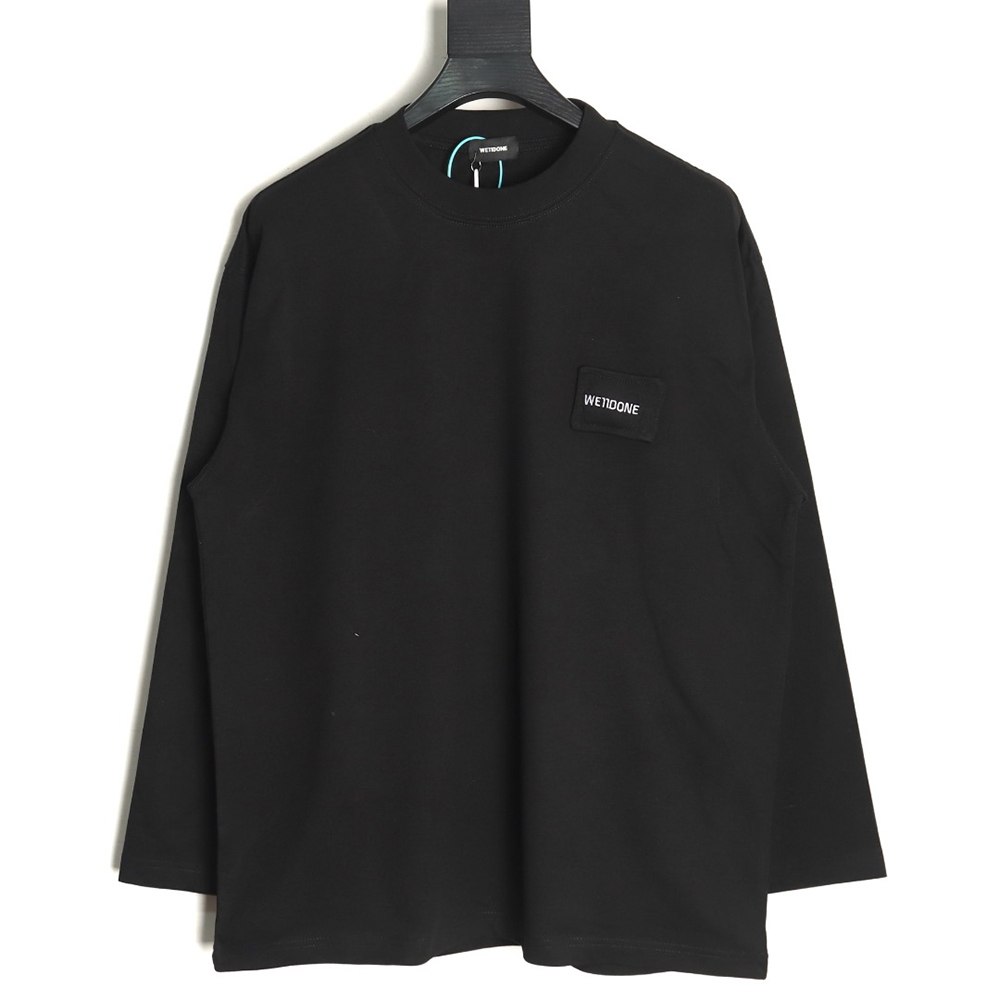 We11 Done Logo Embroidered Simple Long Sleeve T-Shirt TSK2
