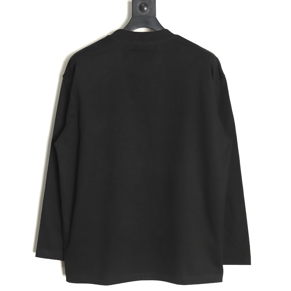 We11 Done Logo Embroidered Simple Long Sleeve T-Shirt TSK2