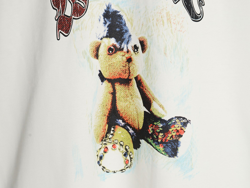 We11 Done Creative Bear Print Short Sleeve T-shirt