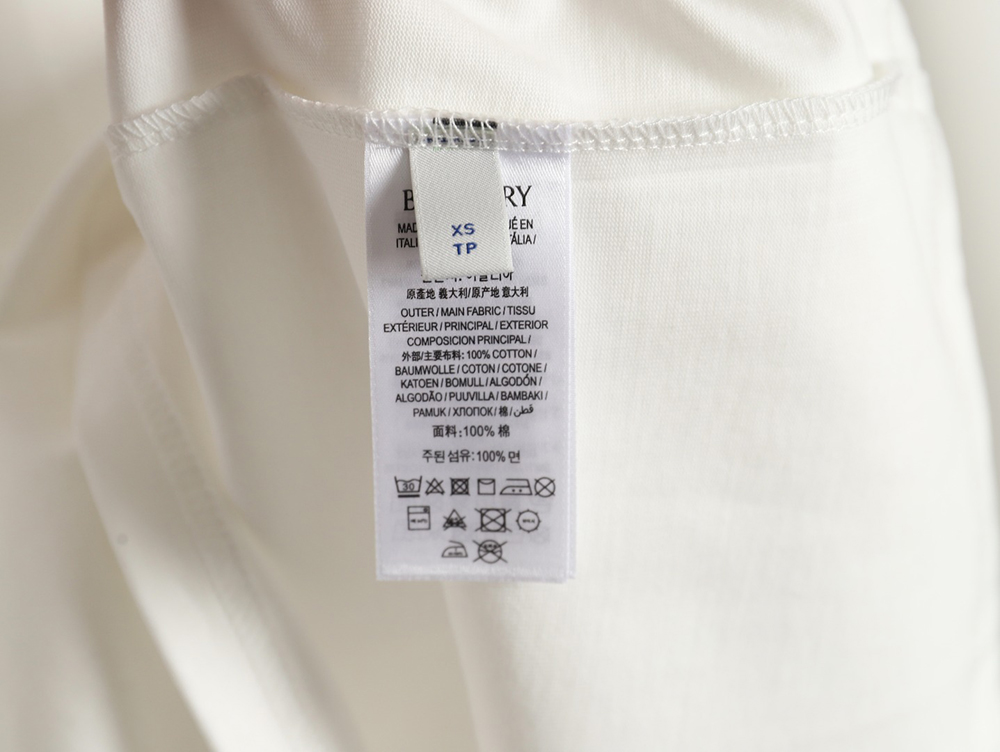 Burberry striped print embroidered horse short sleeves