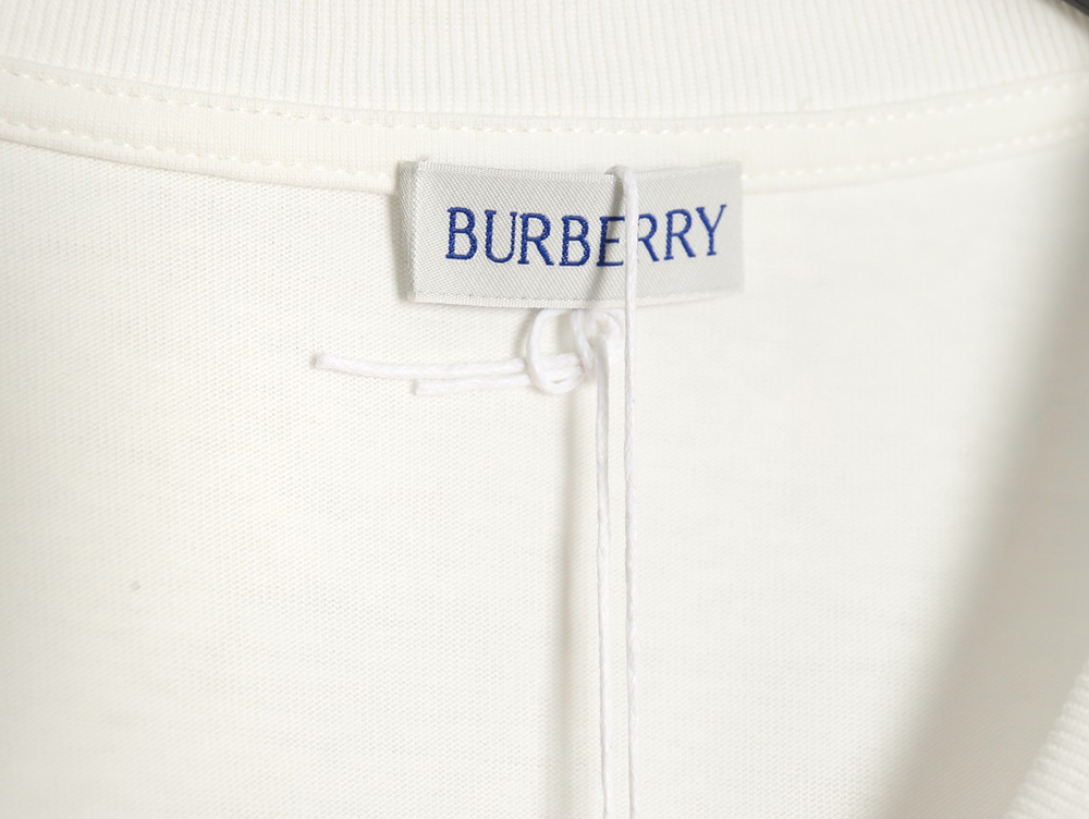 Burberry striped print embroidered horse short sleeves