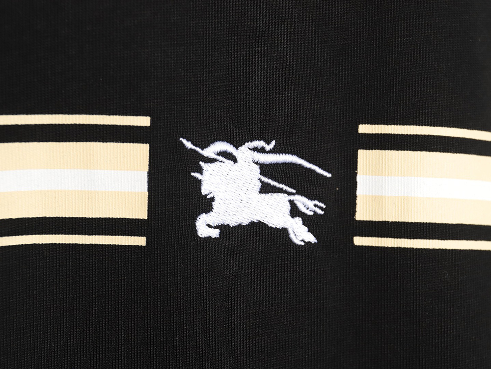 Burberry striped print embroidered horse short sleeves TSK1