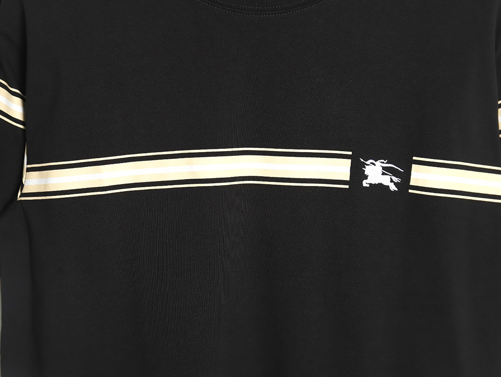 Burberry striped print embroidered horse short sleeves TSK1