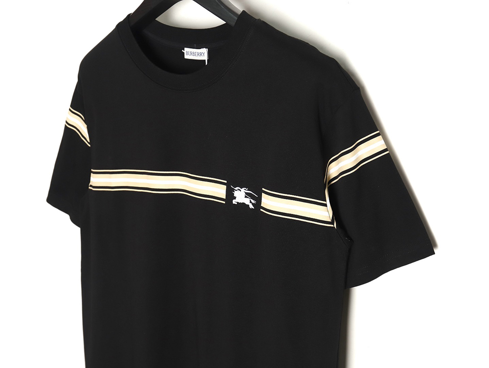 Burberry striped print embroidered horse short sleeves TSK1