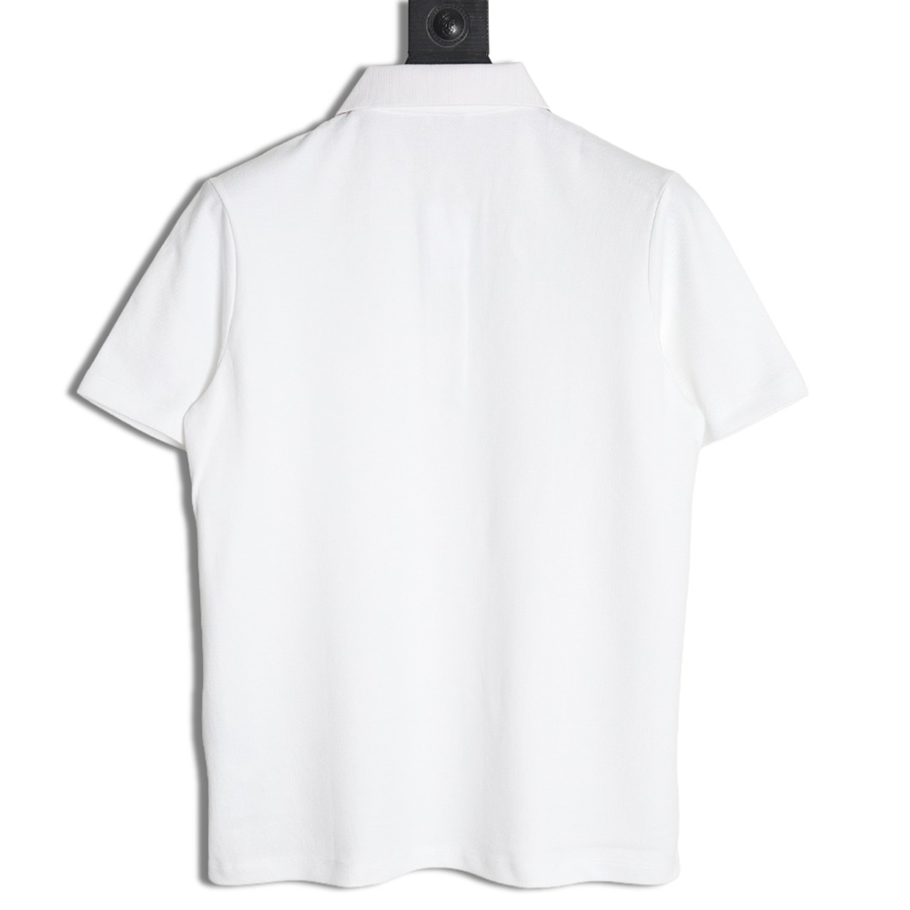 Burberry cursive embroidered signature short-sleeved polo shirt