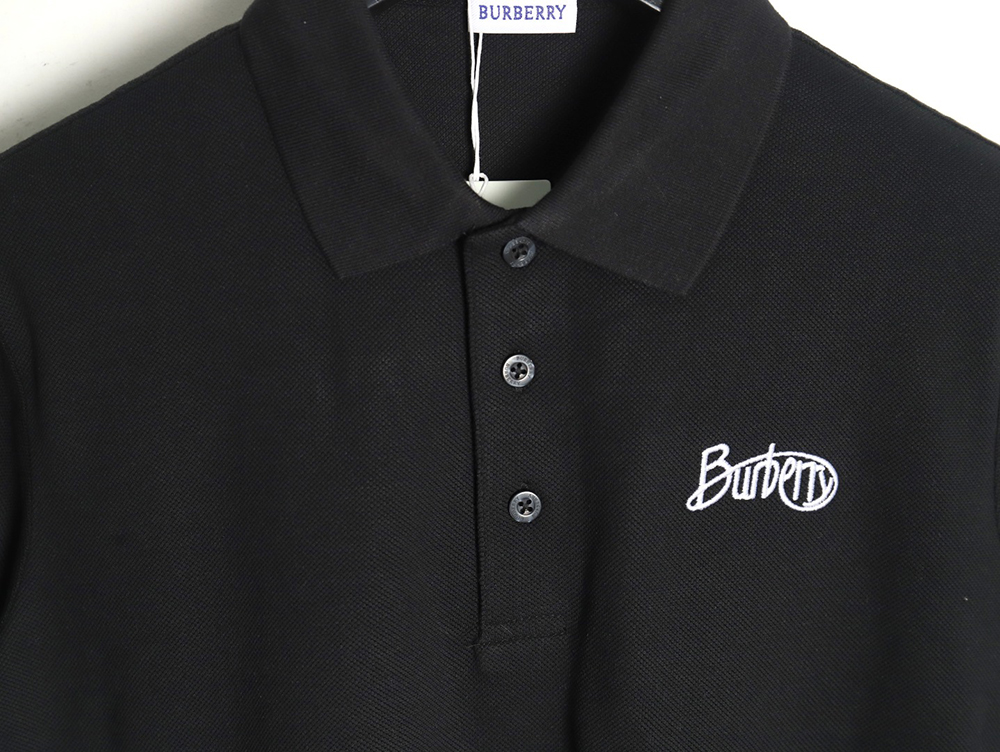 Burberry cursive embroidered signature short-sleeved polo shirt TSK1